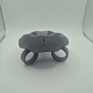 Candle Holder Black ~4"x2"